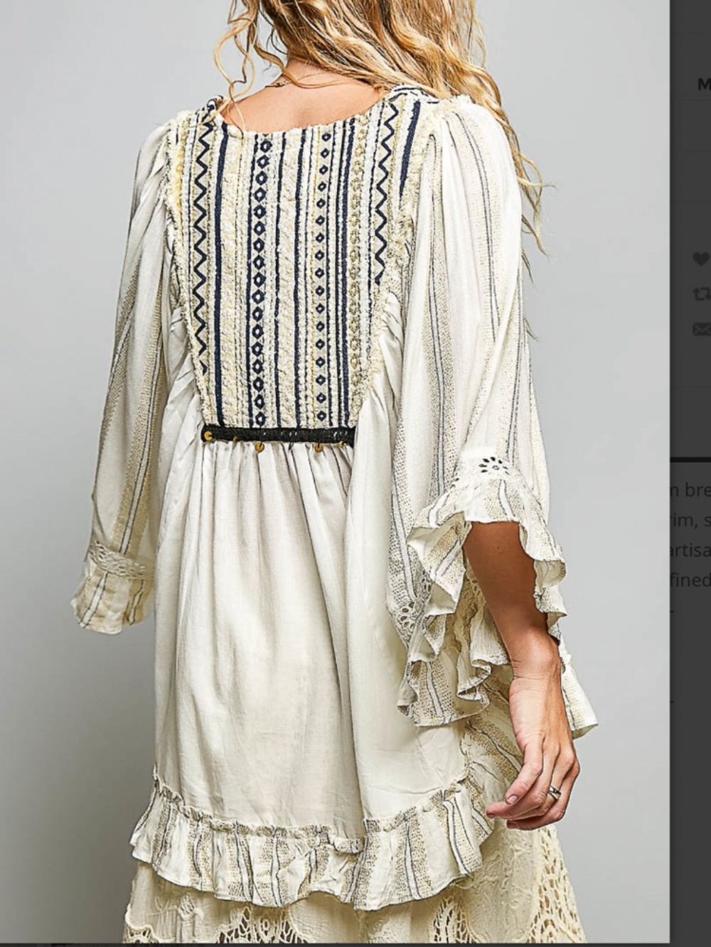 🎉 POL “ CYNTHIA “ POL PONCHO SYTLE TOP WITH EMBROIDERY DETAIL 26 - Picture 6 of 9